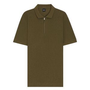 Hugo Boss Mens H-Paras 120 Zip Neck Polo Shirt / Green